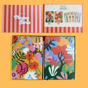 NEW ban.do Playing Cards - 2 Decks of Standard Playing Cards with Case